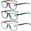 Blue Ray Blocking Anti-Blue Light Reading Glasses Eye Protection TR90 Square Eyeglasses Ultralight Sports Hyperopia Glasses