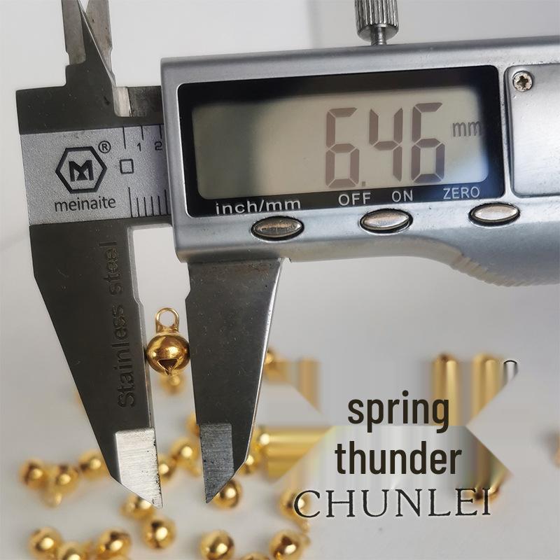 

Gold-Plated Brass Bell Christmas Ornament Pendant