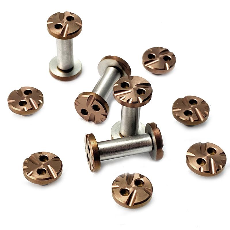 10 Sets M4 Thread Knife Handle Stainless Steel Lock Screws Folding Knives Shank Spindle Axis Rivets DIY Make Accessories Nails