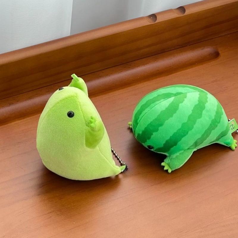 Kawaii Cartoon Anime Grüner Frosch Plüsch Schlüsselanhänger Dekomprimieren Tiere Flauschige Frosch Figur Weicher Frosch Plüschanhänger Niedliche Ornamente