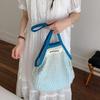 Korean Mesh Net Tote Bag Women Large Capacity Summer Hollow Out Beach Bag Lightweight Shoulder Bag For Vacation Shopping Handbag