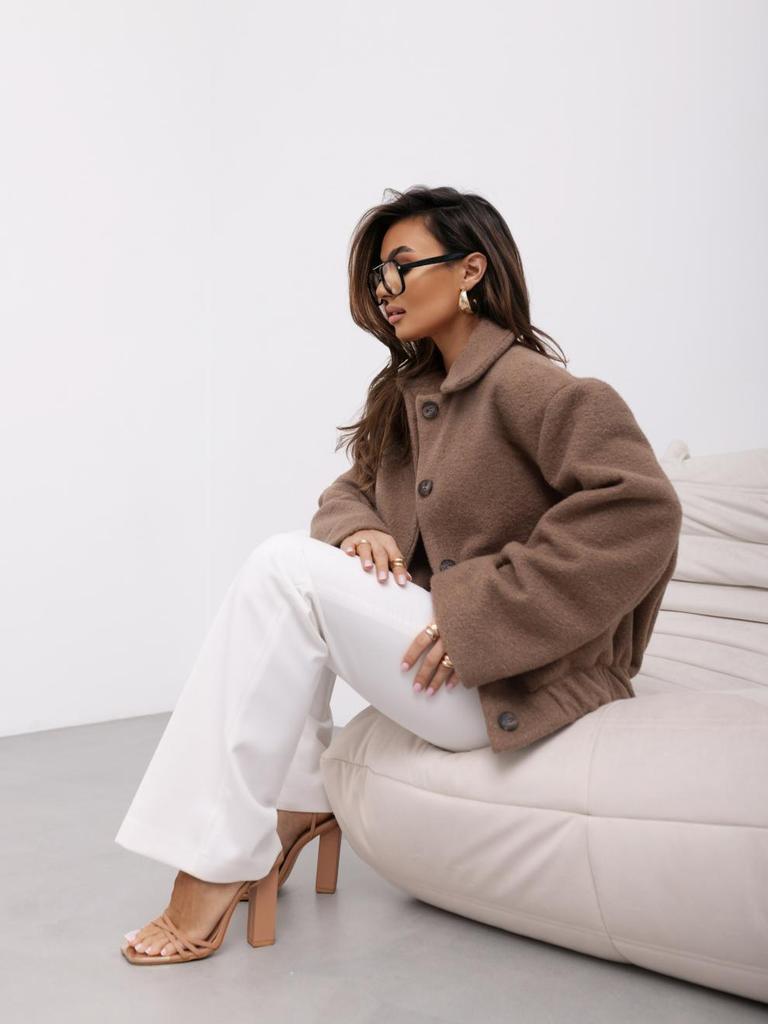 Women's Autumn/Winter Solid Color Woolen Coat 2024