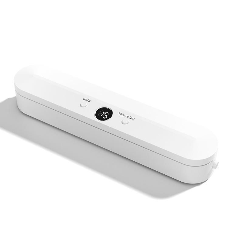 Compact Vacuum Sealer for Snacks: Automatic Sealing Machine for Household Packaging and Preservation