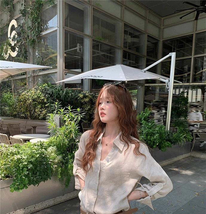 Women's French Retro Long Sleeve Shirt - 2026 Spring Collection, Loose-Fit, Classic Style