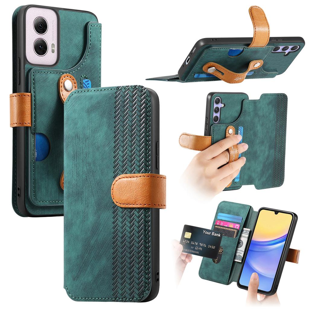 Ultimate Shockproof Wallet Case for Motorola series.G Stylus/G Play/G Power/Edge/G85/G45/G34/G35/G55...| Card Holder + Stand + RFID Protection