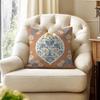 Retro Roman Pattern Cushion Cover Natural Linen Organic Fabric DoubleSided Printing Couch Pillow Covers Home Decor