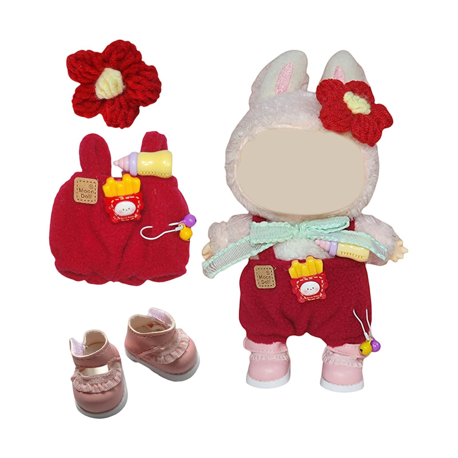 

Забавная одежда для кукол, плюшевые игрушки в стиле аниме и милые аксессуары,милые куклы одежда One Size красный