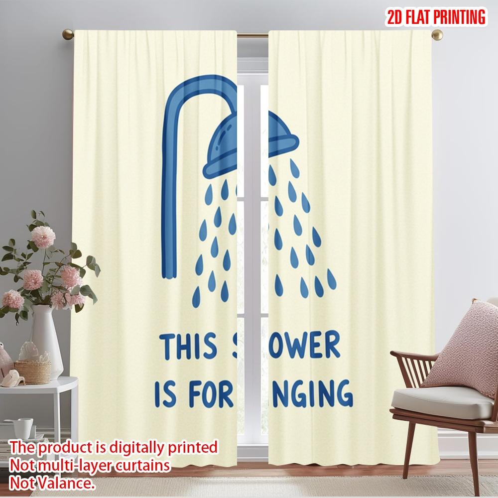 

2pcs 2D flat printing Drapes Singing Polyester Without Electricity Seasonal Party & Holiday Decor Use for All Season 52.50×116.00 CM 2pcs