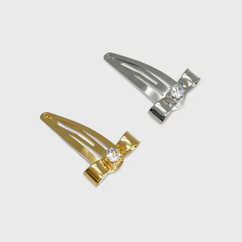 Jean Paul Clarisse Cubic Metal Ribbon Hair Clip JP-25-045AB