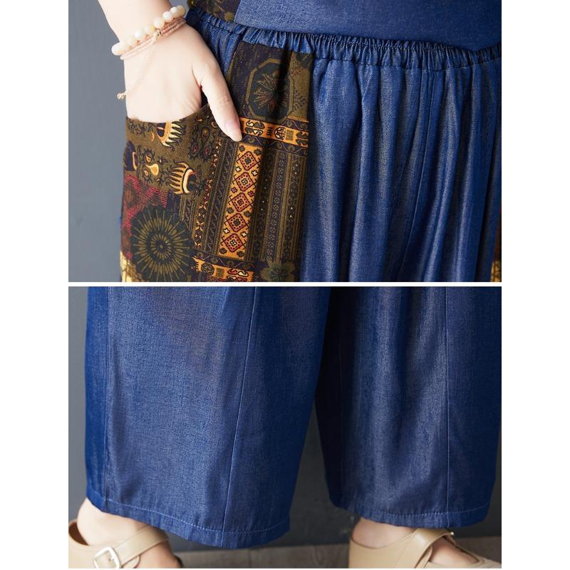 DIMANAF 2026 Plus Size Pants Suits Women Sets Suits Vintage Loose Tops Shirts Long Pants Cotton Casual Clothing Summer