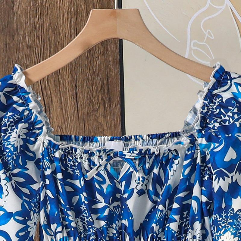 Girls' Fashionable Dress, Autumn Children's Elegant Long-sleeved Dress