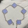 Nuova Versione Bracciale Quadrifoglio Cinque Fiori Agata Rossa Naturale Madreperla Bianca Bracciale da Donna Bracciale Laser