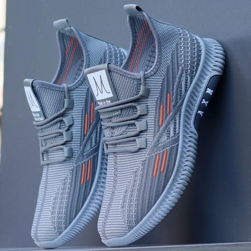 Neue alte Pekinger Stoffschuhe Herren Ein-Pedal atmungsaktives Mesh Sportliche Trendschuhe Studenten Freizeit Weichsohle Deodorant Laufschuhe