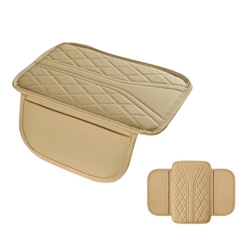 petiteComfortable PU Leather Armrest Pad For Car With Storage Bag Thickened Elbow Support For Daily Driving Relaxation