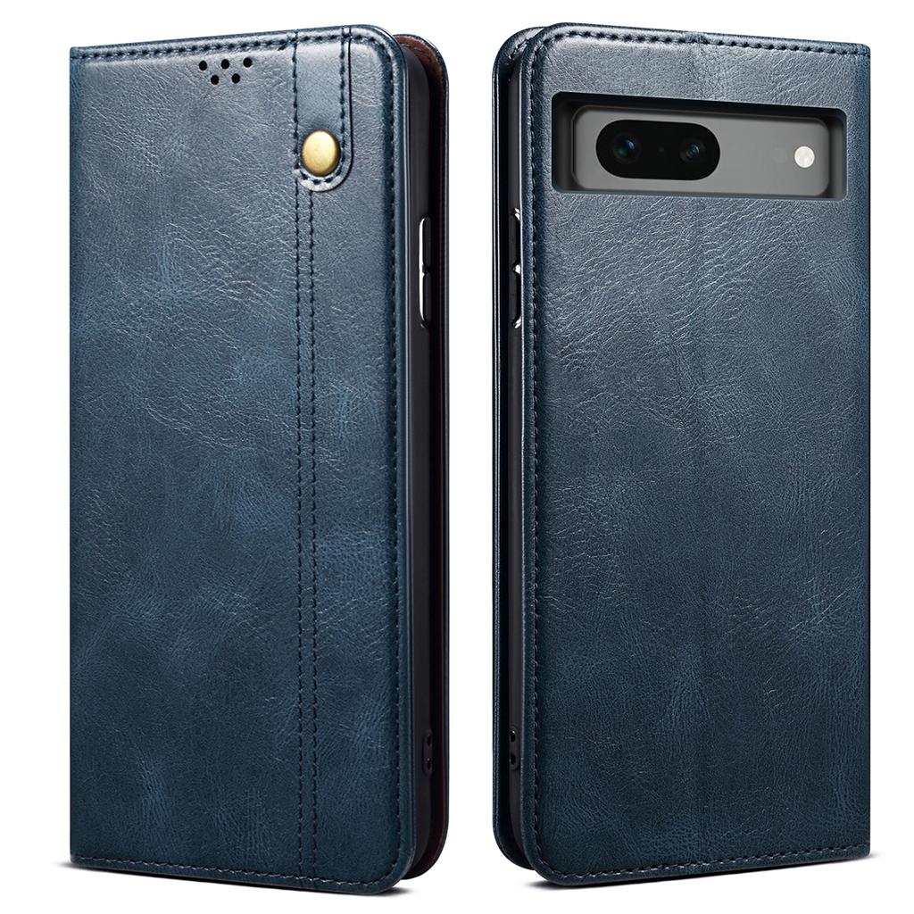 For Google Pixel 8a Case Waxy Crazy Horse Leather Phone Cover