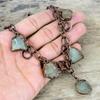 Aquamarine rough necklace electroformed copper necklace real gemstone jewelry adjustable chain necklace handmade necklace anniversary gifts