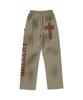 Garter Gallery Side Logo Cross Dirty Sweat Pants_Beige