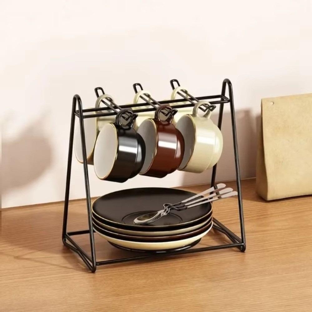 Space Saving Coffee Cup Holder Iron Mug Rack New Cup Drying Stand For Kitchen