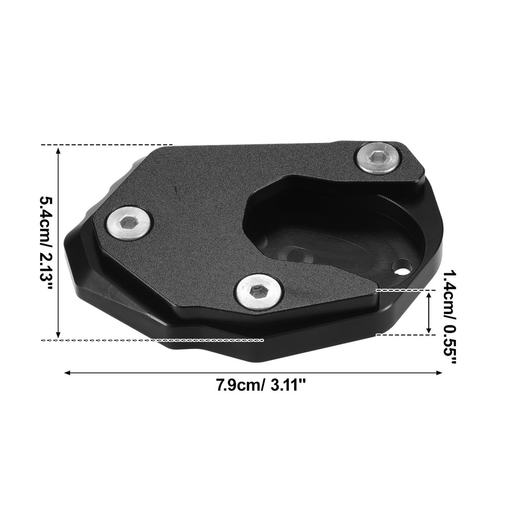 X AUTOHAUX 1 Set Motorcycle Kickstand Pad Side Stand Bracket Foot Extension Envelope Plate Support for Kawasaki Z900RS 2018-2022 Black