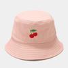 Panama Bucket Hat Fruit Strawberry Embroidered Fishing Cap Men Women Travel Beach Sun Hats