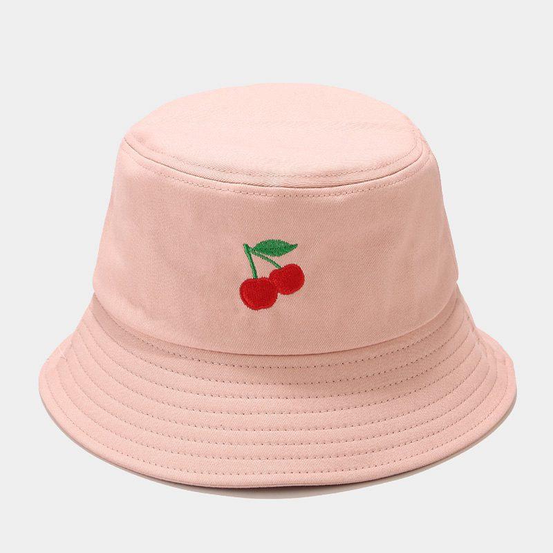 Panama Bucket Hat Fruit Strawberry Embroidered Fishing Cap Men Women Travel Beach Sun Hats
