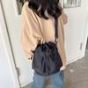 Solid Color Drawstring Fitness Bag Large Capacity Bucket Bag Swimming Nylon Crossbody Bag  Outdoor