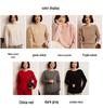 Versatile Cashmere Sweater: Women's Long Sleeve, Round Neck, Comfortable, Loose Fit, Solid Color, Lazy Knit for Autumn and Winter.