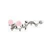 Boucles d'oreilles Magnifiques Boucles d'oreilles Grimpantes Rampantes Rose Fleur Branche