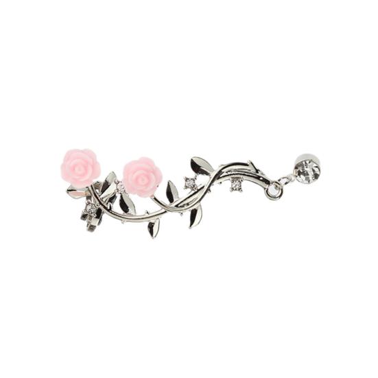 Boucles d'oreilles Magnifiques Boucles d'oreilles Grimpantes Rampantes Rose Fleur Branche
