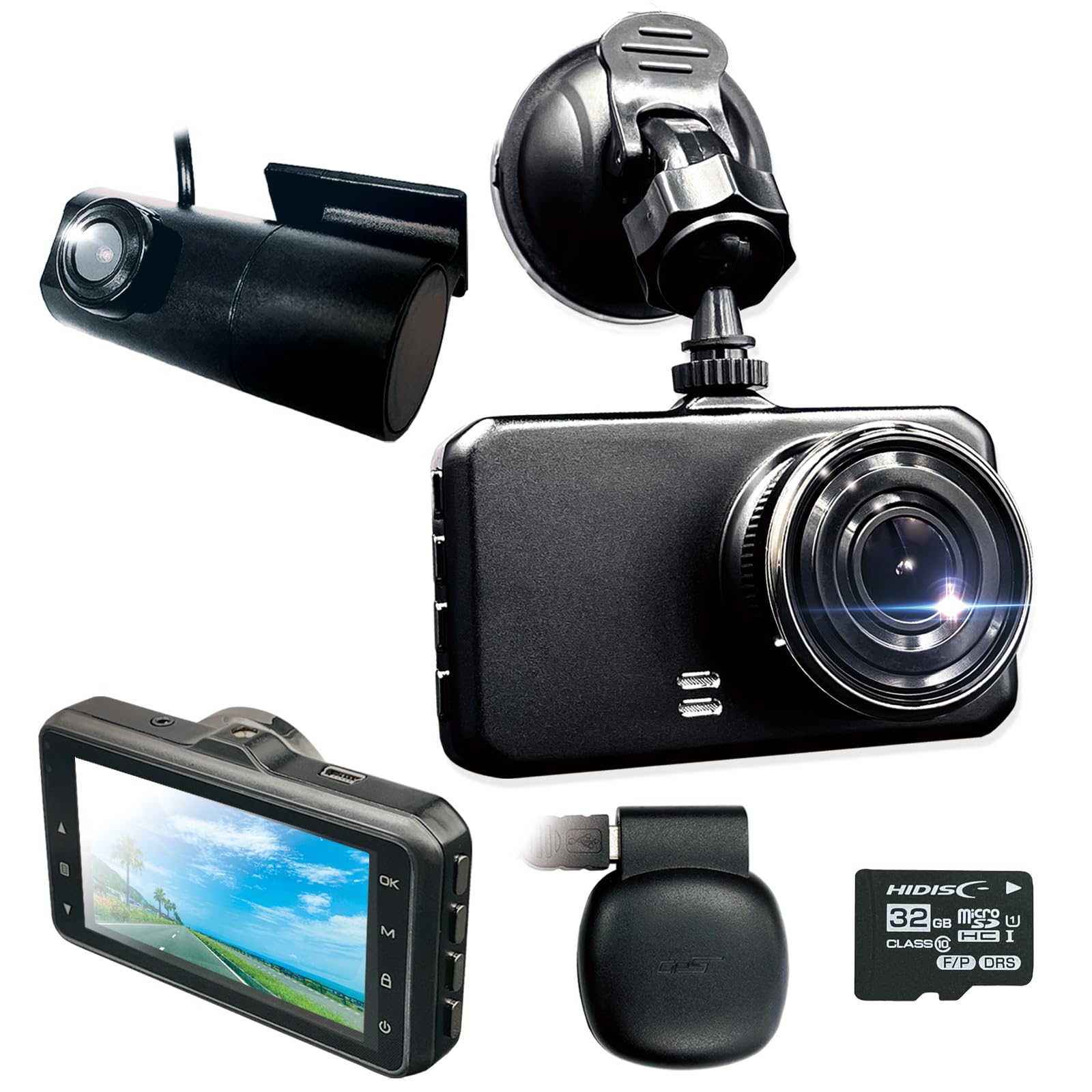 

Видеорегистратор RAMASU, Для фиксации ДТП и доказательств во время вождения, 1920 x 1080, 2 мегапикселя, Задний чёрный