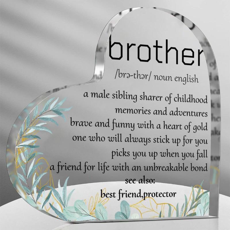 

1 piece, a sign gift for brother, brother s birthday gift, thank you for friendship gift, Thanksgiving, Christmas gift чистый
