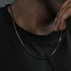 Cadena Básica de Acero Inoxidable Hip Hop para Hombres de 2 mm Cadena de Caja Simple Joyería Street Wear Accesorios de Moda para Mujeres