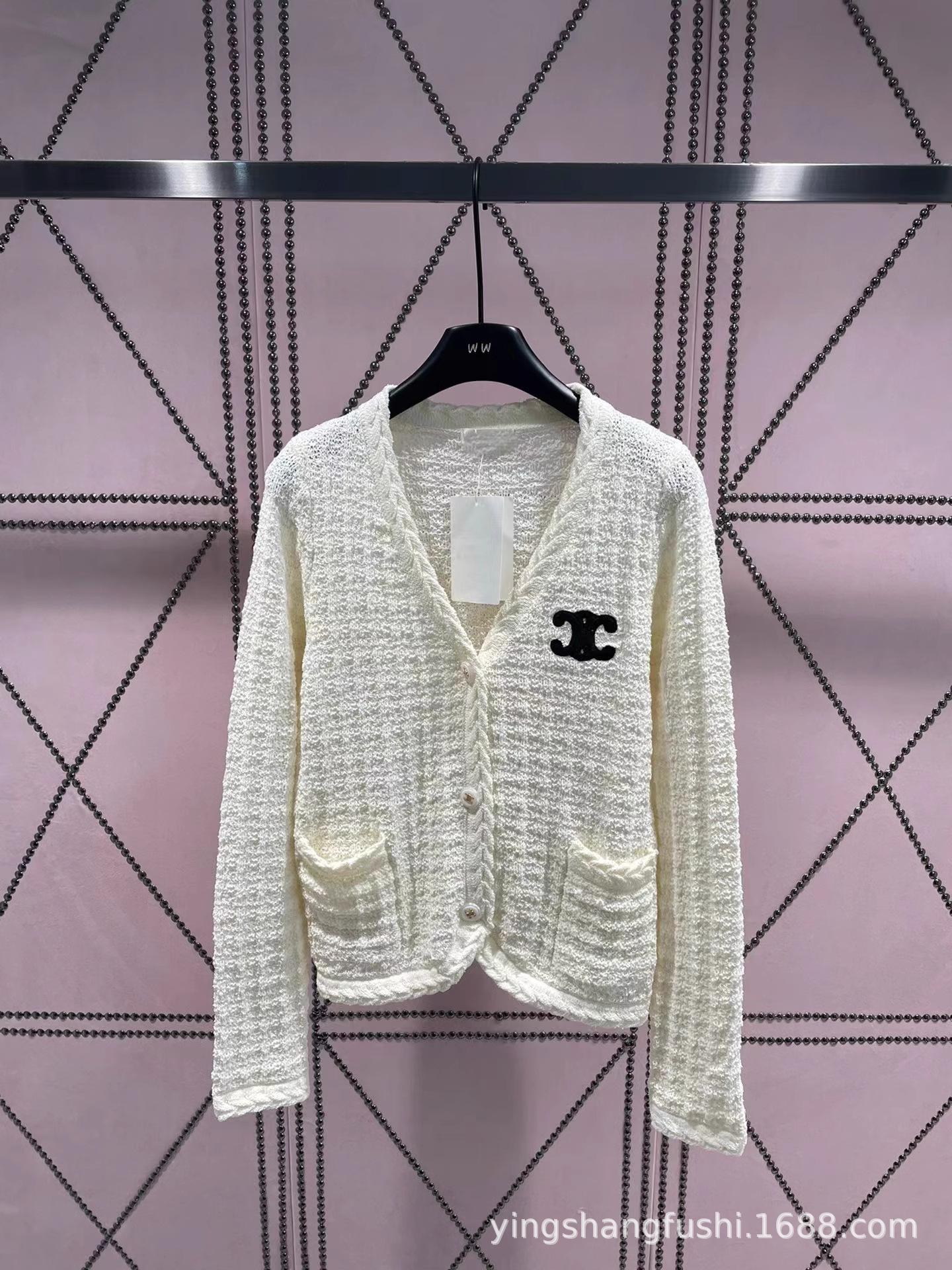 

Вязаный кардиган с V-образным вырезом на весну и осень: Женский модный свитер с длинным рукавом One Size белый