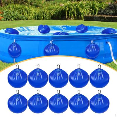 10 Pièces Poids pour Bâche de Piscine avec Crochets Sac Suspendu de Natation Bâche Haute Performance