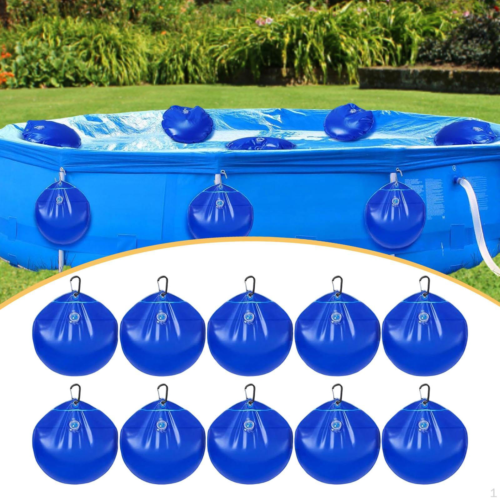 

10Pcs Pool Cover Weights with Hooks Swimming Hanging Bag High Performance Tarp