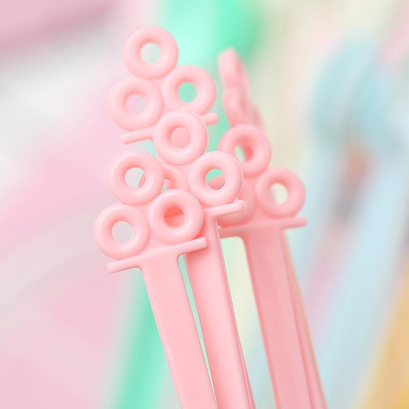 30Pcs Candy Color Plastic Spoon Long Handle Coffee Tea Ice Cream Milk Sauce Stirring Spoon Tableware Kitchen Accessories