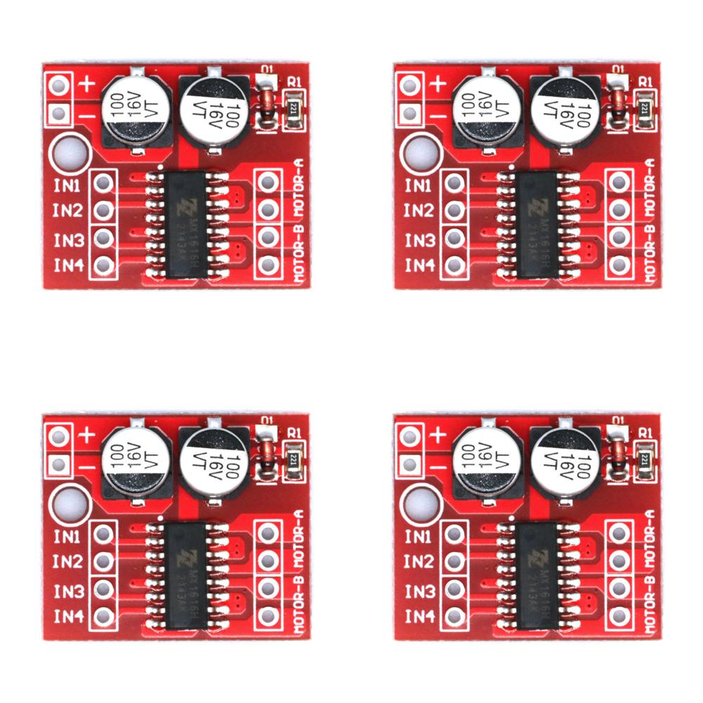 1-10 STÜCKE L298N DC-Motor-Treiber, MX1508 Mini Dual-Kanal 2-10V 1,5A 2-Wege PWM-Geschwindigkeitsregler Duale H-Brücke Schrittmotor-Treiber