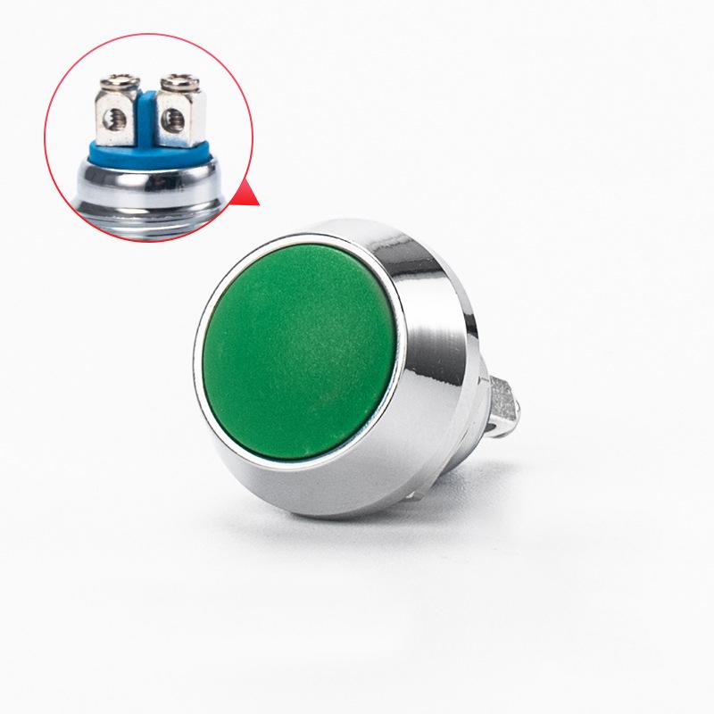 

1 шт. 12 мм багатоколірний додатковий металевий кнопковий перемикач сферичний глобоїдний круглоголовий кнопковий перемикач зелений