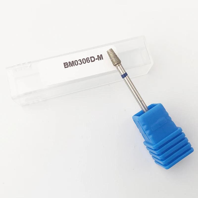 

1 шт. Алмазные насадки для ногтей Короткая насадка-зонтик для фрезера для ногтей Кутикульный бор для маникюра педикюра Удаление мозолей Насадка для шлифовки ногтей синий