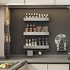 No-Drill Wall-Mounted Kitchen Storage Rack: Multifunctional Holder for Knives, Chopsticks, Pot Lids, and Seasoning Condiments