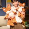 35cm/50cm Cute Fluffy Fox Plush Toy Soft Cartoon Orange Foxes Stuffed Doll Appease Birthday Gift