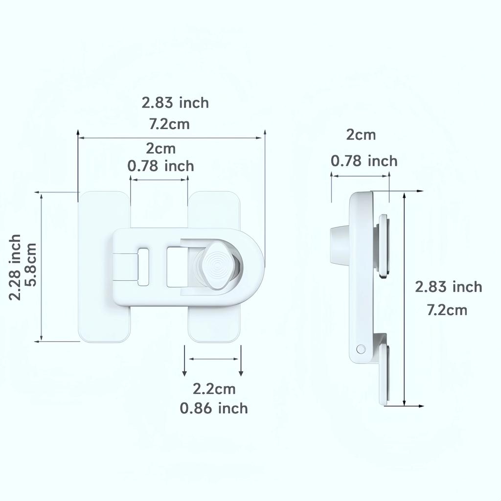 Einfach zu installierende Kühlschrank- und Gefrierschranktürschlösser, keine Werkzeuge oder Bohren erforderlich, geeignet für Kühlschränke, Schränke, Schubladen