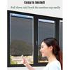 Sunshade Roller Blinds Suction Cup Blackout Curtains For Living Room Car Bedroom Kitchen Office Free-Perforated Window