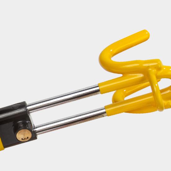 Twin Bar Car Steering Wheel Lock High Visibility Adjustable Universal Fit Heavy Duty Steering Wheel Lock Anti-Theft Device