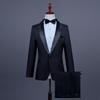 Men's Single-Breasted Rhinestone Suit Set for Banquet and Performance