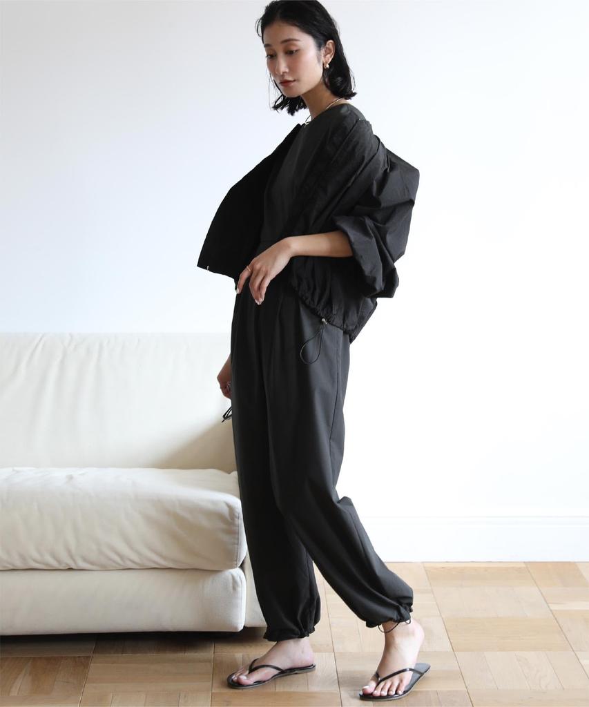 Yours Drawstring Blouson Rash Guard BFXU1739 Women's L Black