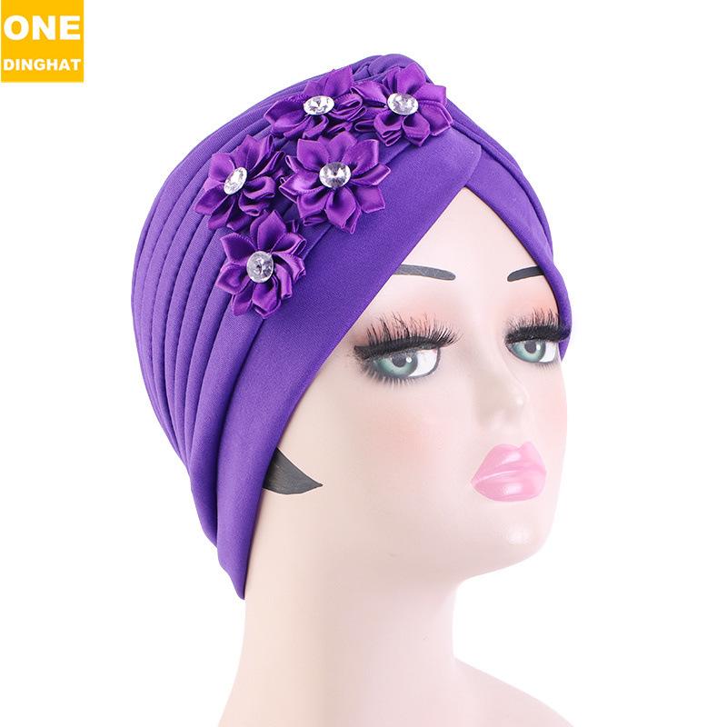 Ethnic Style Flower Accessories Headscarf Hat, Muslim Headscarf Hat, Wedding Hat Jdt-12G