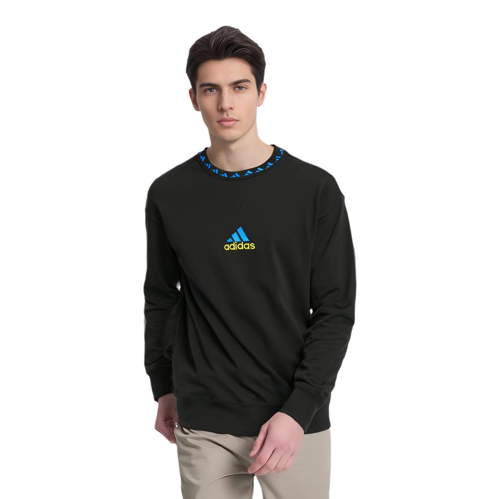 Adidas Manchester United Sweatshirts Men's Black Crew Neck Moderate Regular GR3875