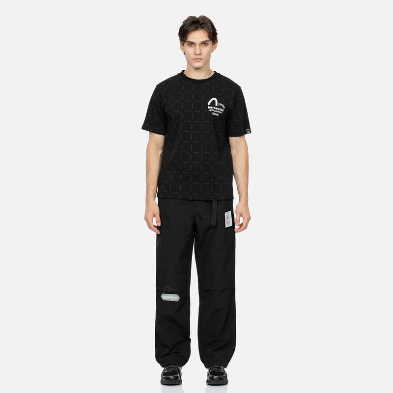 Evisu All Over Logo Print Short Sleeve T-Shirt Men Tops 2ESGNM4TS5254XXCT