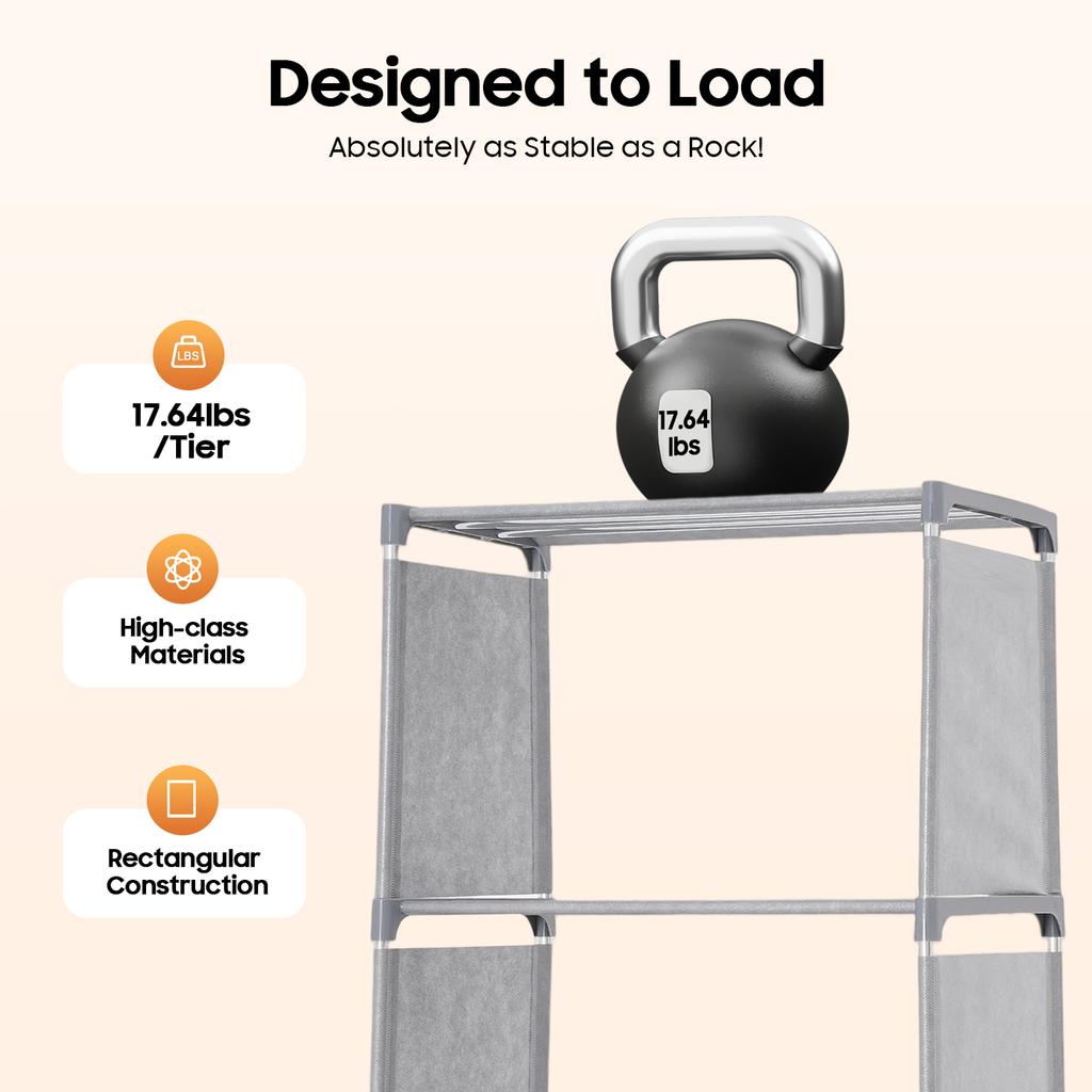 4-Tier Bookshelf, Modern Storage Shelf Organizer for Living Room Office, Sturdy Metal Frame, 8kg Load Capacity per Tier